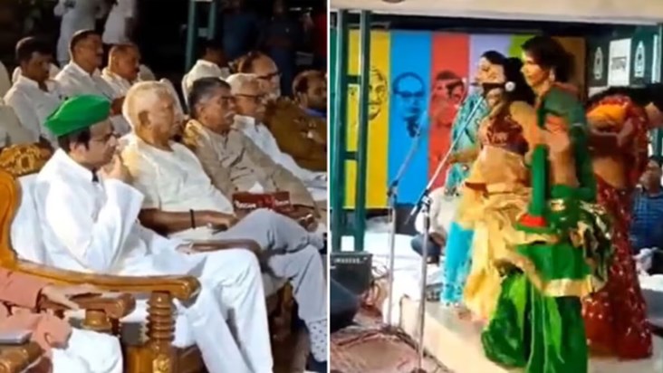 launda dance at rabri awas in patna tej pratap and lalu yada