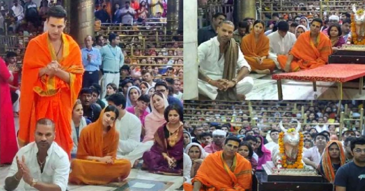 Akshay Kumar and cricketer Shikhar Dhawan were seen engrosse