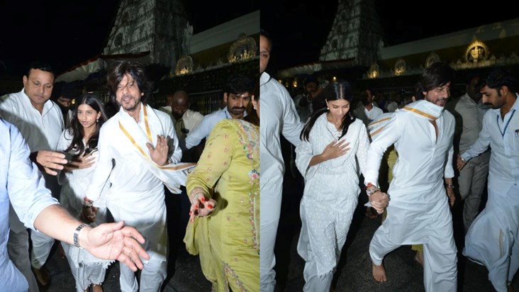 Shahrukh Khan reached Tirupati with daughter Suhana before t Shahrukh Khan reached Tirupati with daughter Suhana before t