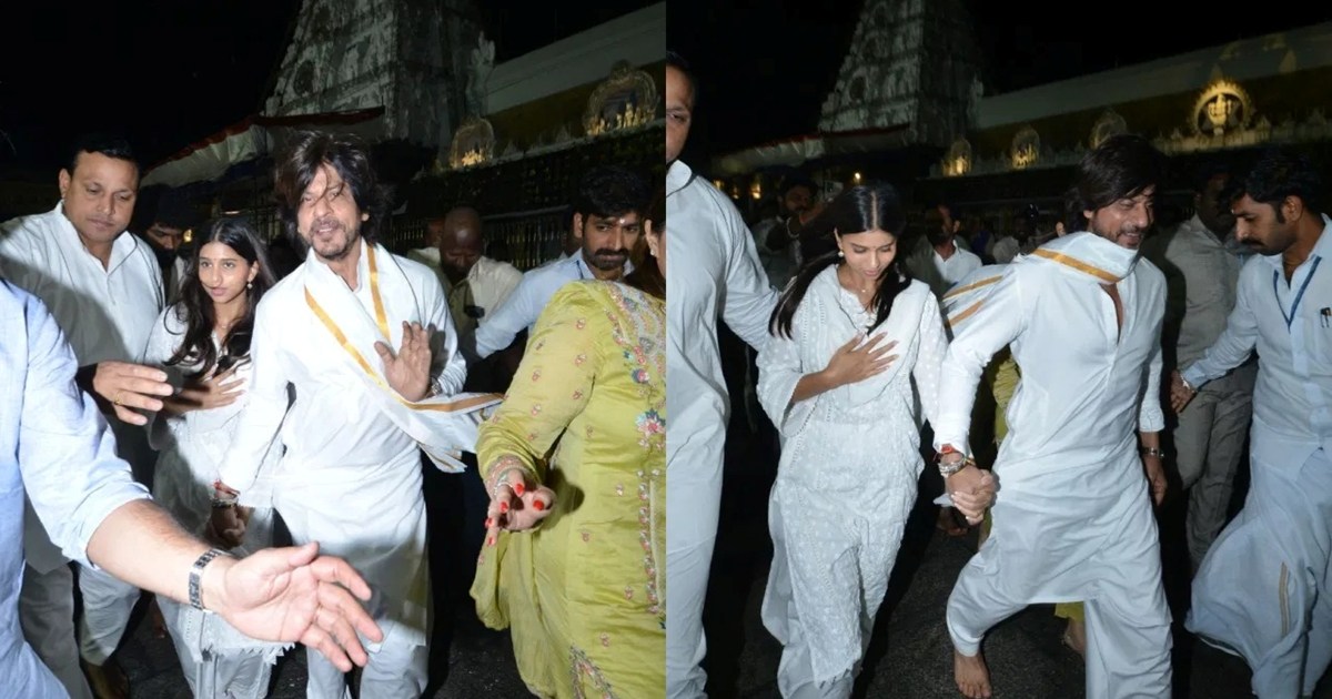 Shahrukh Khan reached Tirupati with daughter Suhana before t