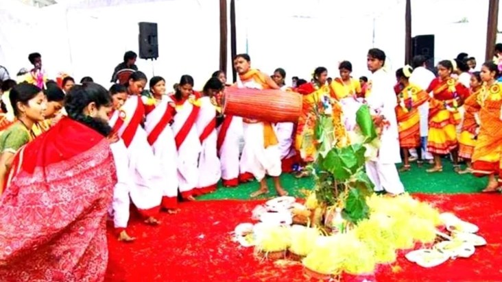 Karma Puja is being celebrated with full pomp and show, it i
