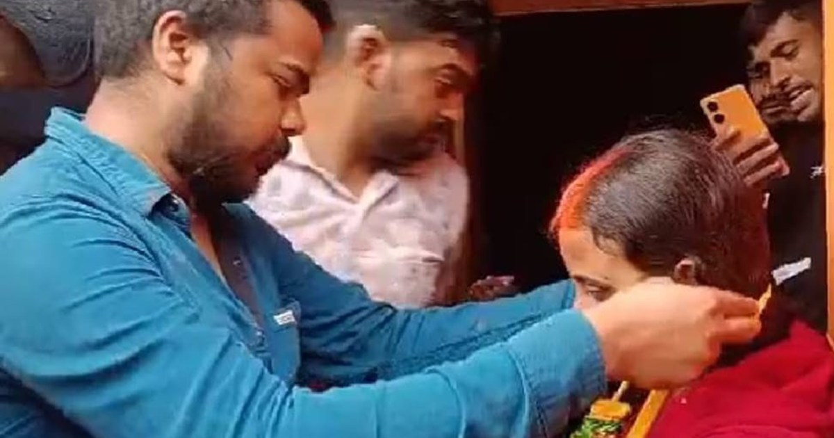 The lovers were meeting secretly, then the villagers came an