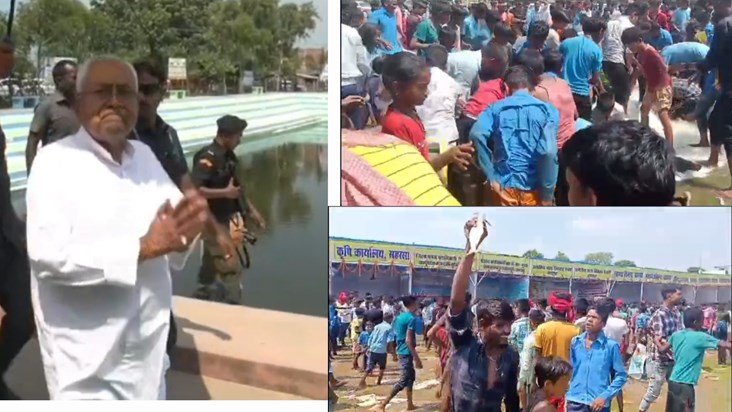 As soon as CM Nitish Kumar took off, there was a fight to lo
