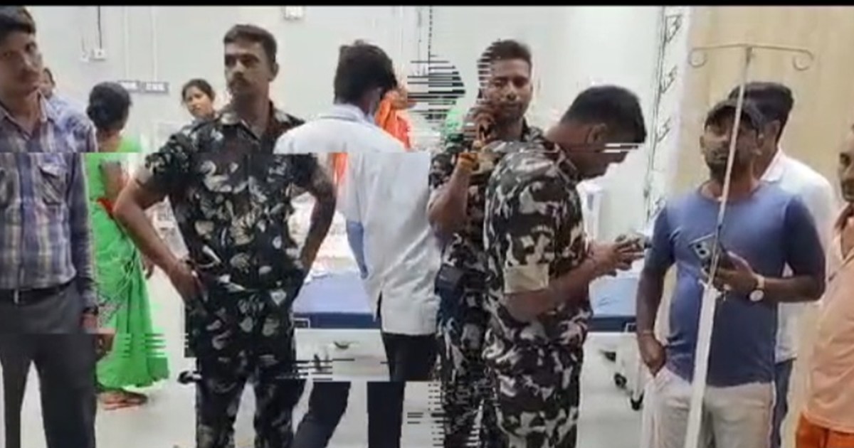 In Jehanabad, a female Home Guard jawan travelling on a scoo