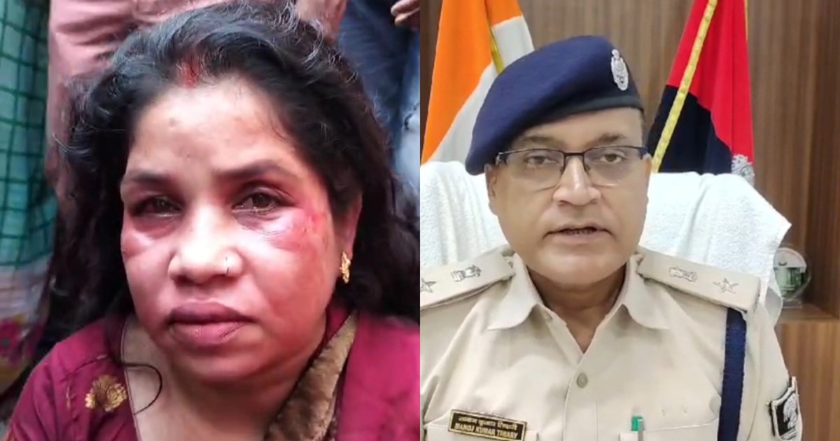 In Sitamarhi, a female JDU district president was beaten up 