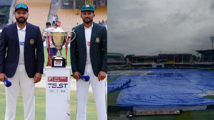 Rain disrupted the match between India and Bangladesh on the Rain disrupted the match between India and Bangladesh on the