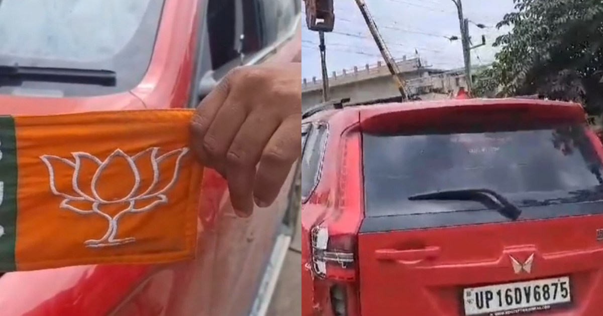 A huge amount of liquor was recovered from a luxury car with