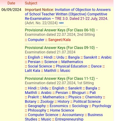 BPSC released the answer key of TRE-3 exam, check it BPSC released the answer key of TRE-3 exam, check it