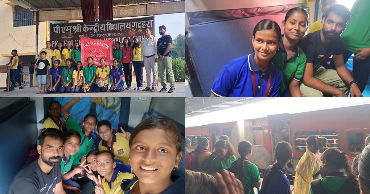 Kendriya Vidyalaya Garhara's volleyball team left for Ambala