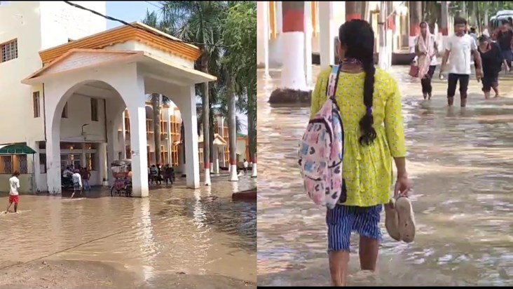 Ganga water entered Tilkamanjhi University campus in Bhagalp