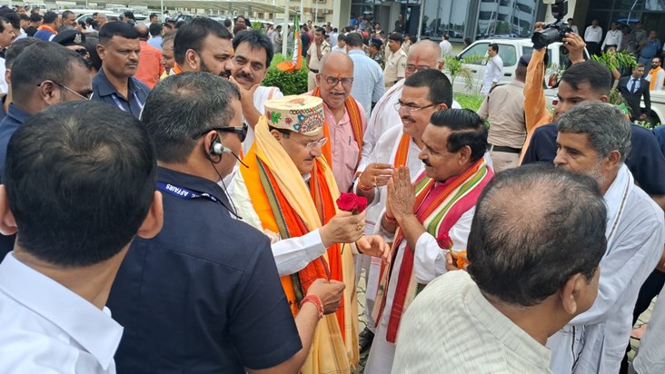 BJP President and Union Minister JP Nadda received a grand w BJP President and Union Minister JP Nadda received a grand w