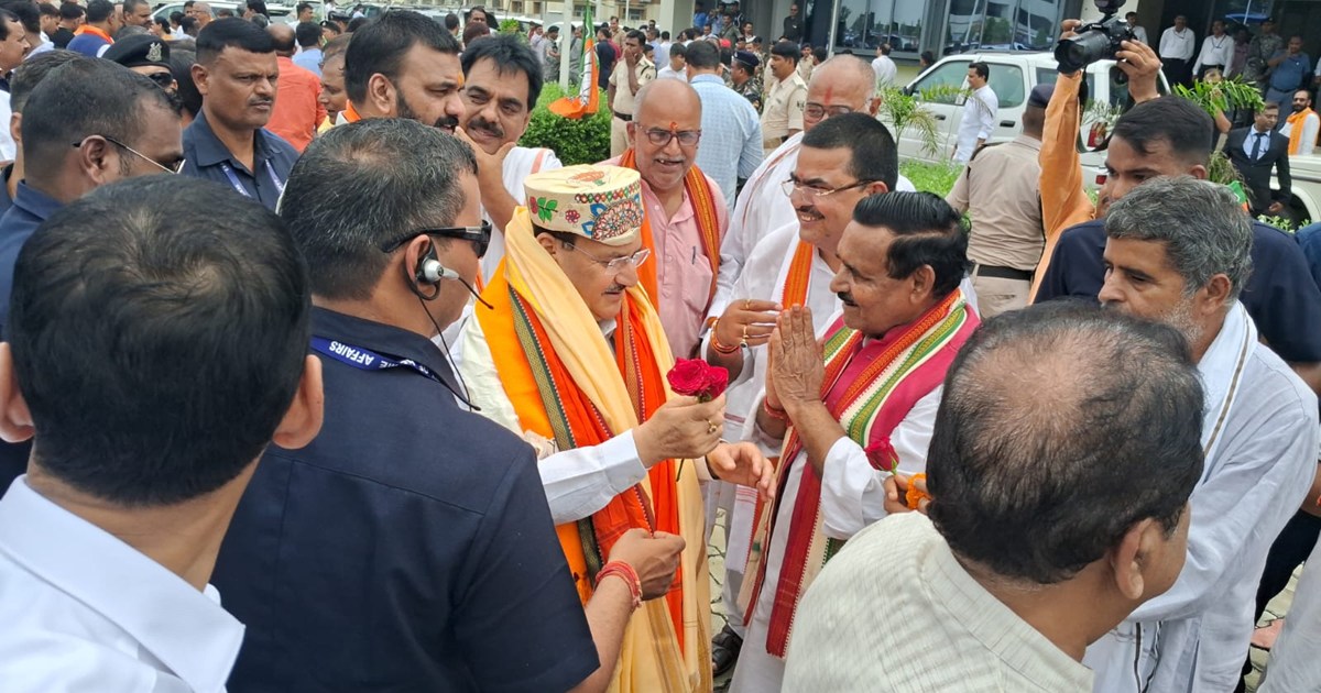 BJP President and Union Minister JP Nadda received a grand w