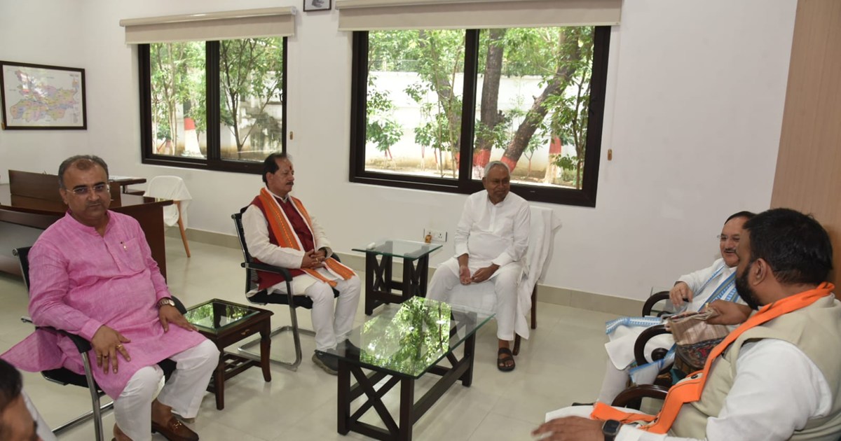 Jp ndda ne cm nitish kumar se mukhymntri avas me hui mulakat