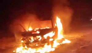 District Animal Husbandry Officer got burnt in the fire that broke out in a parked Scorpio
