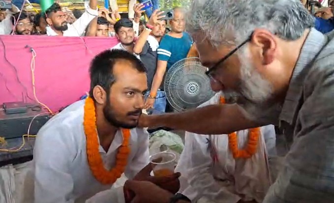 CPI ML National General Secretary reached Gardnibagh protest CPI ML National General Secretary reached Gardnibagh protest