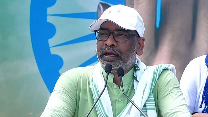 Vote Adhikar Yatra: Hemant forgot the name of alliance