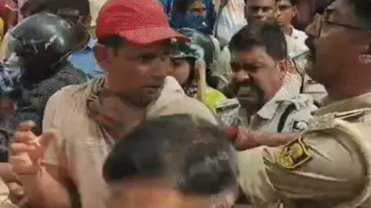 Bihar News : Patna JDU karyalay ke bahar rajya parchari sang