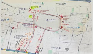 Traffic will be restricted on these routes leading to Gandhi Maidan on Vijayadashami day