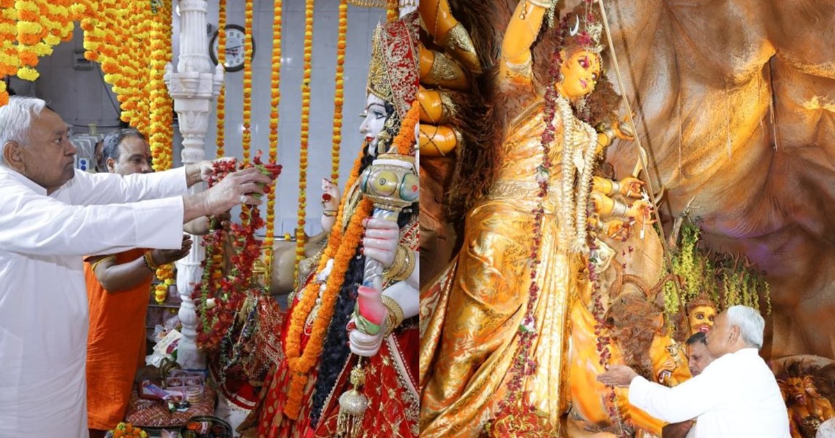 The CM prayed to Goddess Durga and prayed for happiness, pea