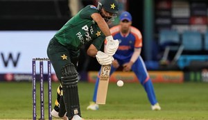 Pakistan lost two wickets in the first two overs