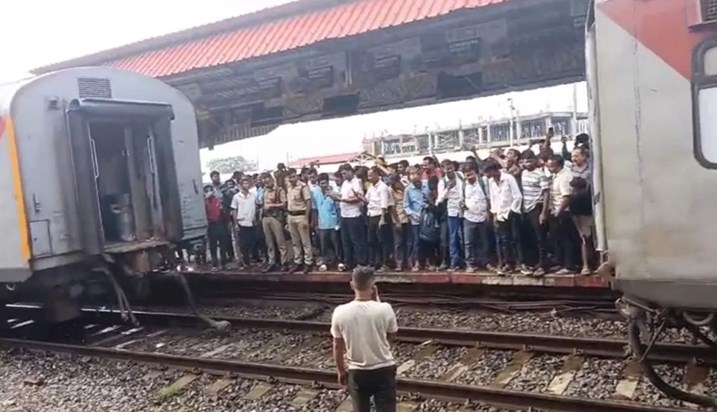 A major rail accident was averted in Patna A major rail accident was averted in Patna