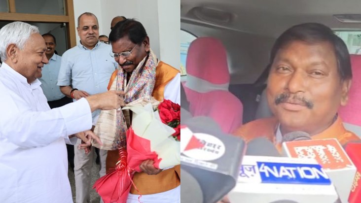 jharkhand ex cm arjun munda met cm nitish