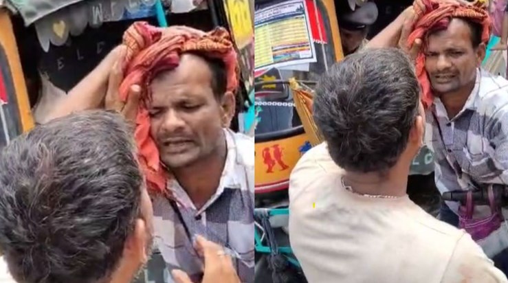A policeman on duty at the Pitrupaksha fair broke the head o A policeman on duty at the Pitrupaksha fair broke the head o