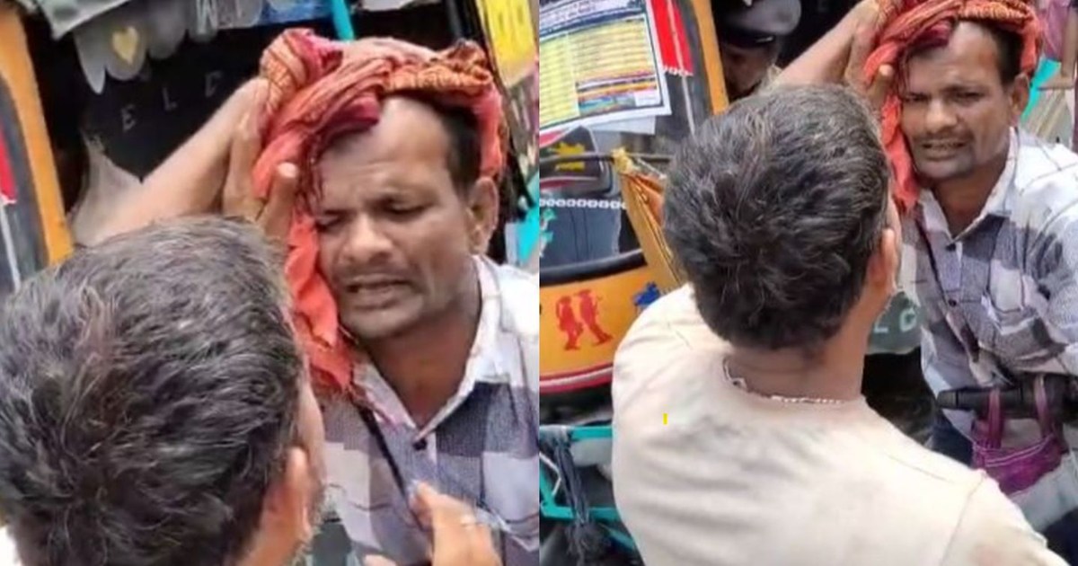 A policeman on duty at the Pitrupaksha fair broke the head o